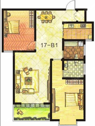 東方明珠 2室2廳2衛1廚1陽臺 114.07㎡