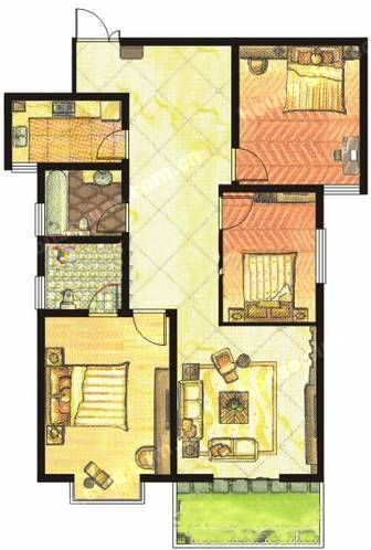 東方明珠 3室2廳2衛1廚1陽臺121.79㎡