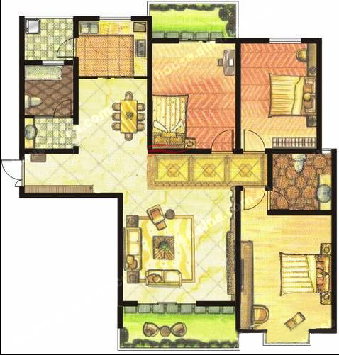 東方明珠 3室2廳2衛1廚2陽臺142.75㎡