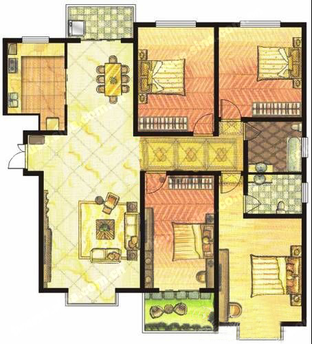 東方明珠 4室2廳2衛1廚2陽臺 190.06㎡