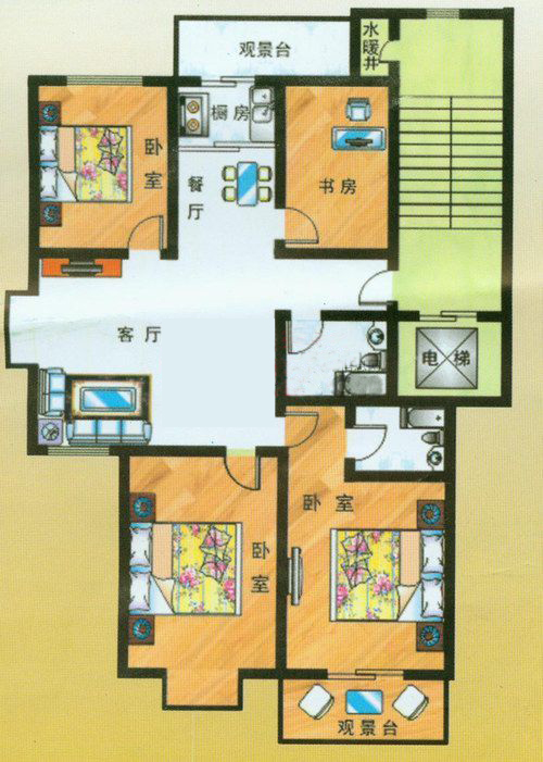 4室2廳1衛2廚1陽臺 147㎡